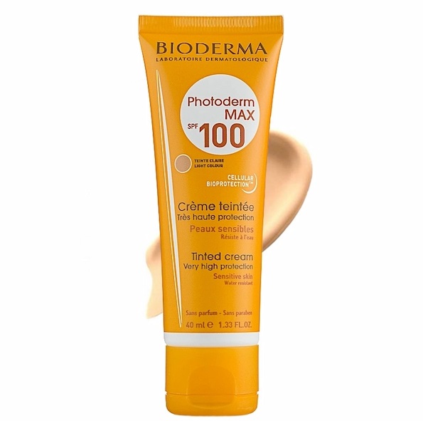 کرم ضد آفتاب رنگی بایودرما Bioderma مدل Photoderm Max SPF 100 / محافظت بالا و پوشش رنگی / جیونا بیوتی